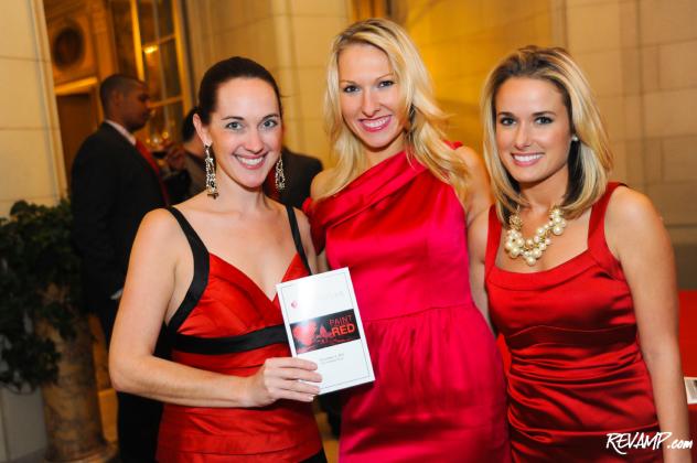 Paint The Town Red Host Committee Members Taryn Fielder and Cherie Short, with fellow PULSE supporter Alison Howard.